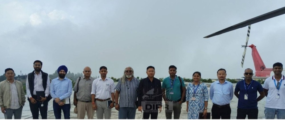 Central team from the Post-Disaster Needs Assessment (PDNA) from MHA visited Tuensang on October 6. (DIPR Photo)
